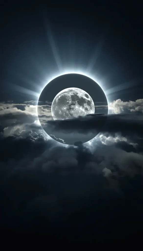 moon-light-photos full moon above clouds with light rays dramatic night sky wallpaper