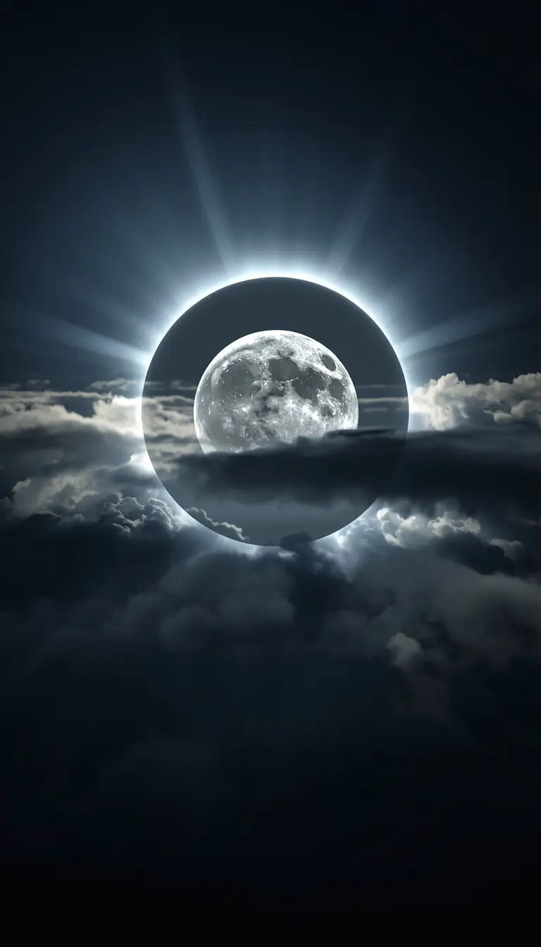 moon-light-photos full moon above clouds with light rays dramatic night sky wallpaper
