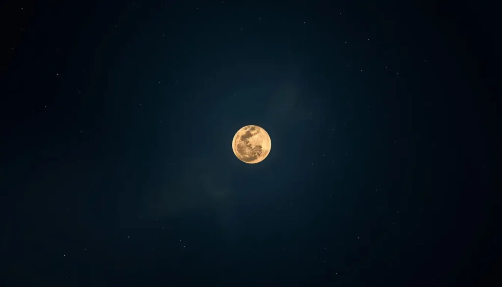 moon-light-photos golden full moon centered in starry night sky aesthetic wallpaper