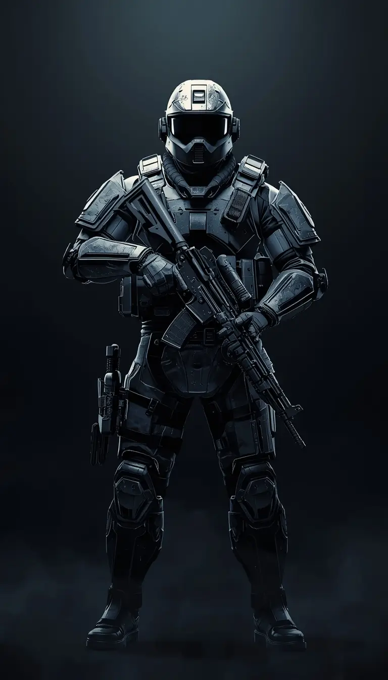 Armored tactical operator rainbow-six-siege-wallpaper-4k cinematic r6 wallpaper dark gaming background design.