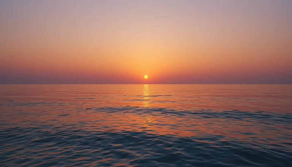 Ocean sunset with golden sky and calm waves summer iphone wallpaper