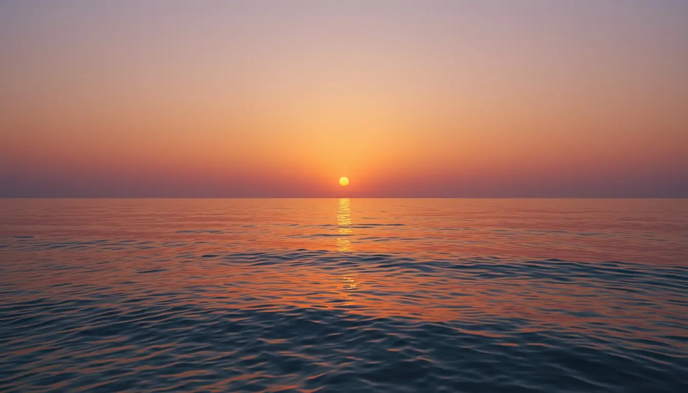 Ocean sunset with golden sky and calm waves summer iphone wallpaper
